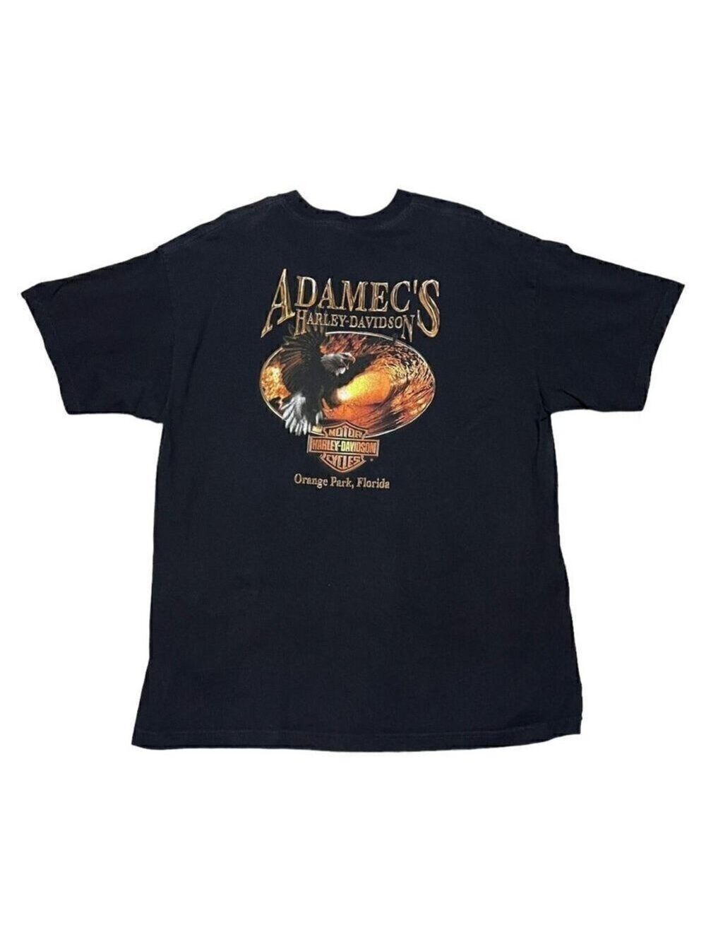 Harley Davidson Vintage Y2K Orange Park, Florida Motorcycle Biker Tee Shirt 2XL